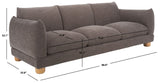 Safavieh Marysa Performance Fabric Sofa Dark Brown / Natural SFV4604B