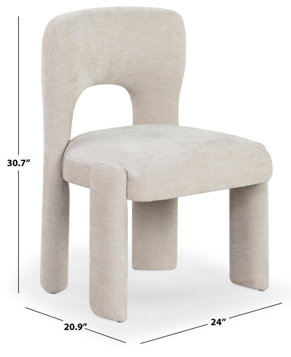 Safavieh Tamlyn Performance Fabric Dining Chair Beige SFV4605A