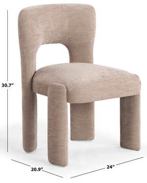 Safavieh Tamlyn Performance Fabric Dining Chair Light Brown SFV4605B
