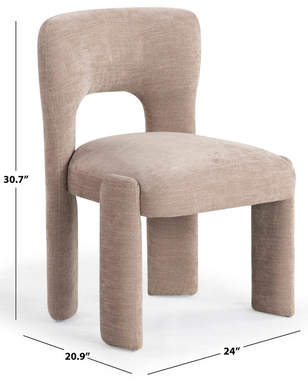 Safavieh Tamlyn Performance Fabric Dining Chair Light Brown SFV4605B