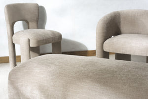 Safavieh TAMLYN Performance Fabric Accent Chair - Modern Design with Durable Upholstery for Stylish Comfort Light Brown SFV4606B