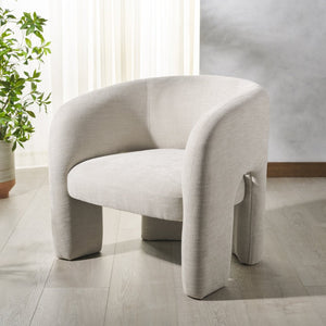 Safavieh TAMLYN Performance Fabric Accent Chair - Modern Design with Durable Upholstery for Stylish Comfort Beige SFV4606A