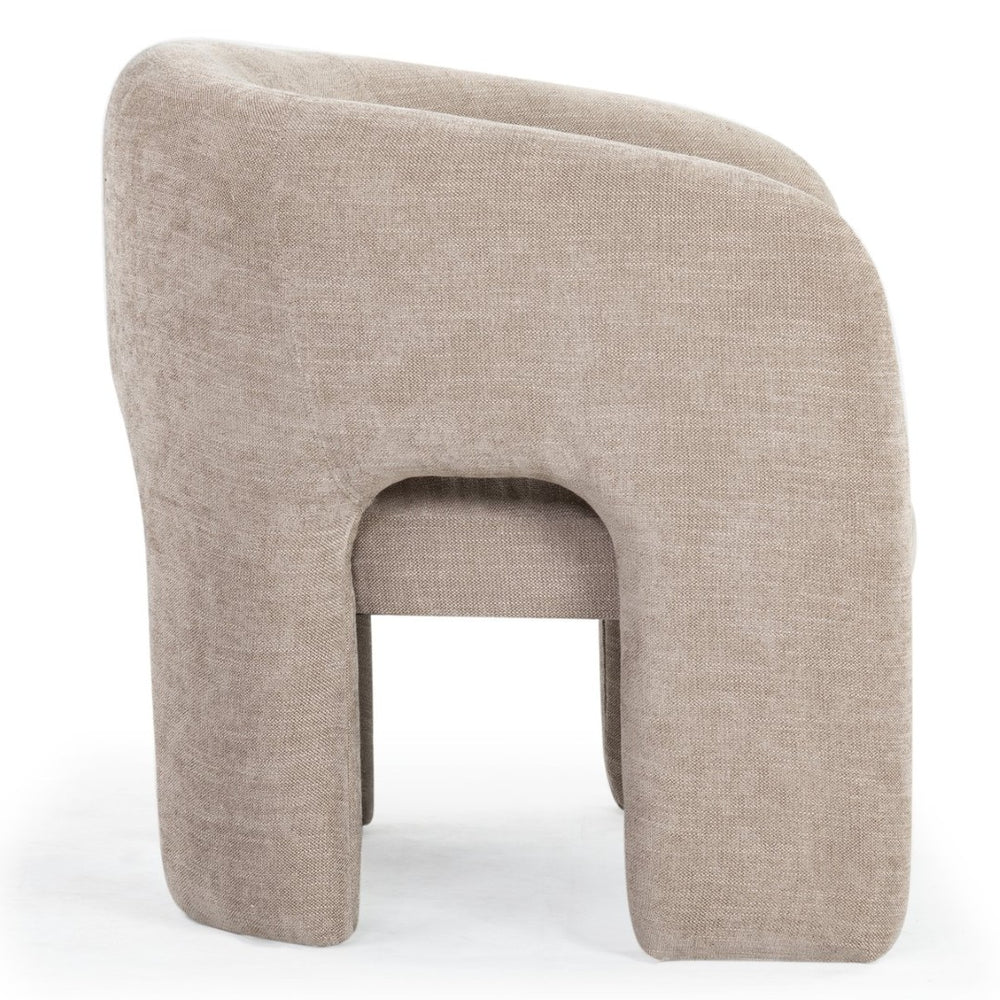 Safavieh TAMLYN Performance Fabric Accent Chair - Modern Design with Durable Upholstery for Stylish Comfort Light Brown SFV4606B