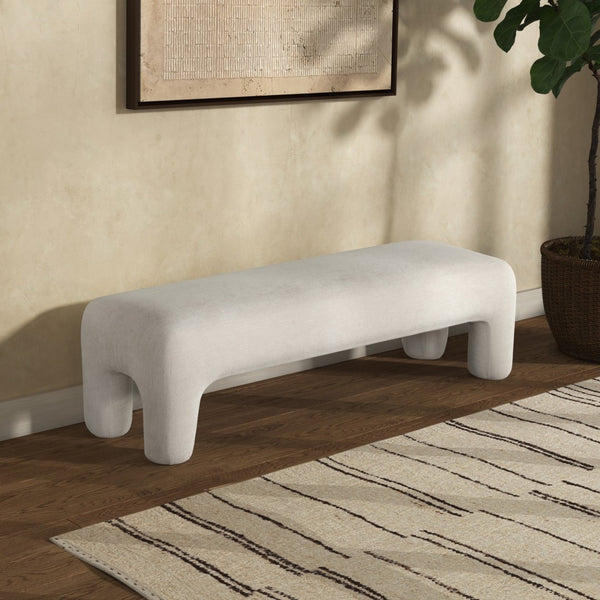 Safavieh TAMLYN Performance Fabric Bench in Beige - Elegant, Durable Seating for Entryways & Living Rooms SFV4607A