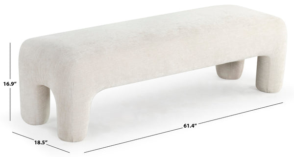 Safavieh Tamlyn Performance Fabric Bench Beige SFV4607A