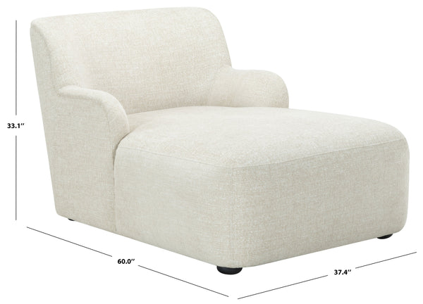 Frederici Chaise Lounge 60"X37.4"X33.1" — Solid Wood Frame, High-Density Foam, Modern Accent Seating