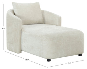 Gwendelyn Chaise Lounge With Solid Wood Frame And Plush Foam Cushioning For Modern Living Spaces