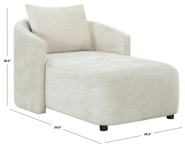 Gwendelyn Chaise Lounge With Solid Wood Frame And Plush Foam Cushioning For Modern Living Spaces