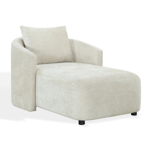 Gwendelyn Chaise Lounge With Solid Wood Frame And Plush Foam Cushioning For Modern Living Spaces