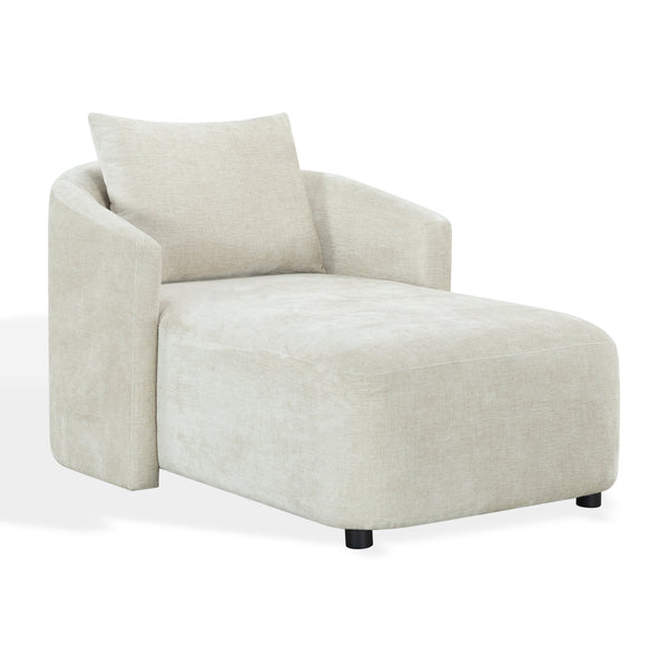 Gwendelyn Chaise Lounge With Solid Wood Frame And Plush Foam Cushioning For Modern Living Spaces