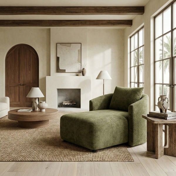 Gwendelyn Chaise Lounge With Solid Wood Frame And Plush Foam Cushioning For Modern Living Spaces