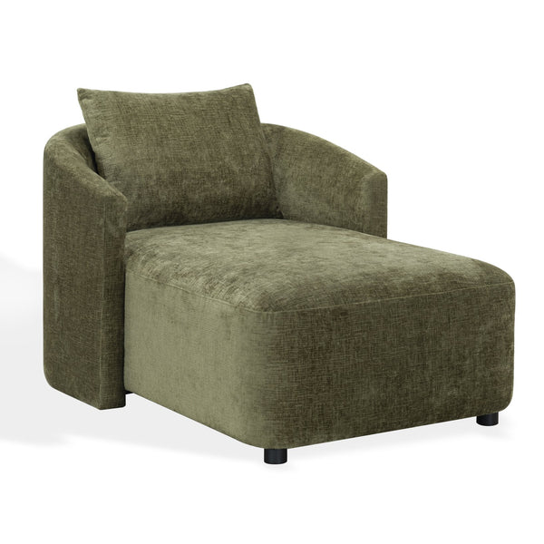 Gwendelyn Chaise Lounge With Solid Wood Frame And Plush Foam Cushioning For Modern Living Spaces