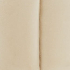 Safavieh Maxine Channel Tufted Ottoman Cream / Gold Velvet / Wood Frame / Foam / Stainless Steel SFV4707Q