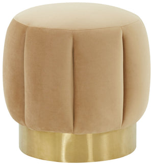 Safavieh Maxine Channel Tufted Ottoman Light Brown / Gold SFV4707R