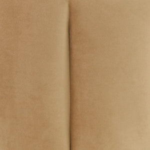 Safavieh MAXINE Channel Tufted Bouclé Ottoman - Chic Ivory Accent with Gold Legs for Modern Living Spaces Light Brown / Gold SFV4707R