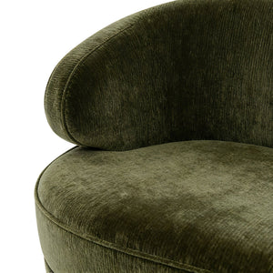 Primrose Curved Sofa With Plush Taupe Upholstery And Polished Metal Accents For Luxe Living Rooms