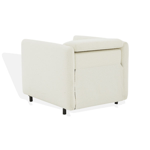 Safavieh Macilena Boucle Recliner Ivory Wood / Metal / Fabric / Foam SFV4744A