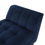 Safavieh Damian Tufted Bench Navy / Dark Brown SFV4755C