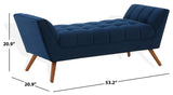 Safavieh Damian Tufted Bench Navy / Dark Brown SFV4755C