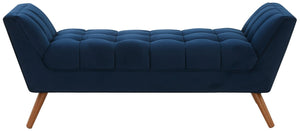 Safavieh Damian Tufted Bench Navy / Dark Brown SFV4755C