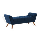 Safavieh Damian Tufted Bench Navy / Dark Brown SFV4755C