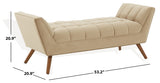 Safavieh Damian Tufted Bench Light Brown / Dark Brown SFV4755D