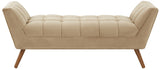 Safavieh Damian Tufted Bench Light Brown / Dark Brown SFV4755D