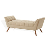 Safavieh Damian Tufted Bench Light Brown / Dark Brown SFV4755D