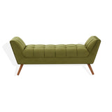 Safavieh Damian Tufted Bench Olive Green / Dark Brown SFV4755E