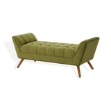 Safavieh Damian Tufted Bench Olive Green / Dark Brown SFV4755E