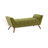 Safavieh Damian Tufted Bench Olive Green / Dark Brown SFV4755E