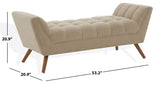 Safavieh Damian Tufted Bench Brown / Dark Brown SFV4755F