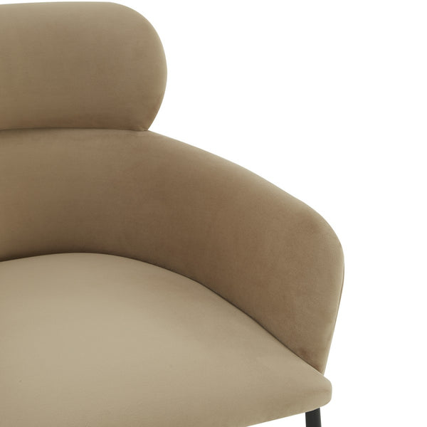 Safavieh Charlize Velvet Dining Chair Light Brown / Black SFV4757H