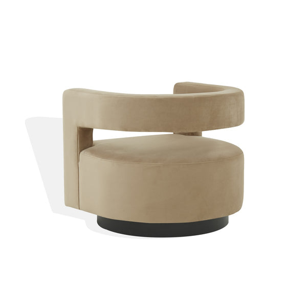 Safavieh Edgar Velvet Swivel Chair Light Brown / Black SFV4764F