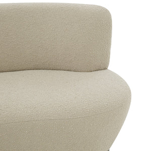 Safavieh Stevie Boucle Curved Back Sofa Oatmeal / Black SFV4766C