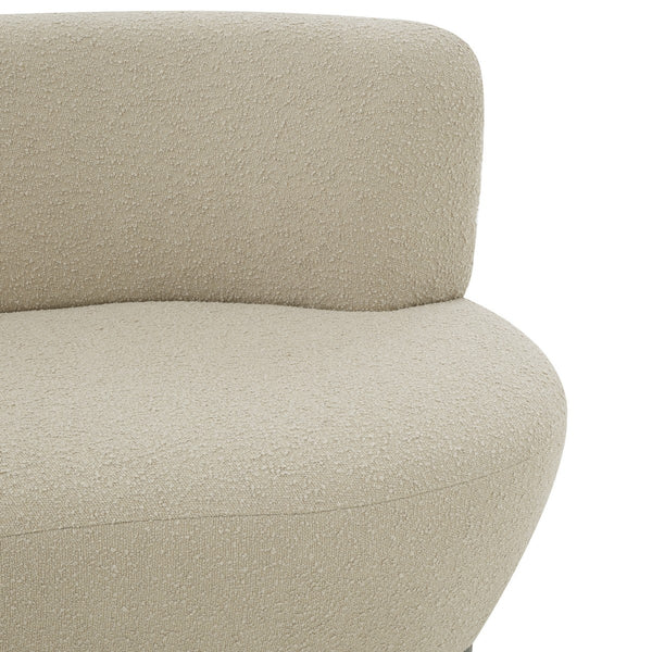 Safavieh Stevie Boucle Curved Back Sofa Oatmeal / Black SFV4766C