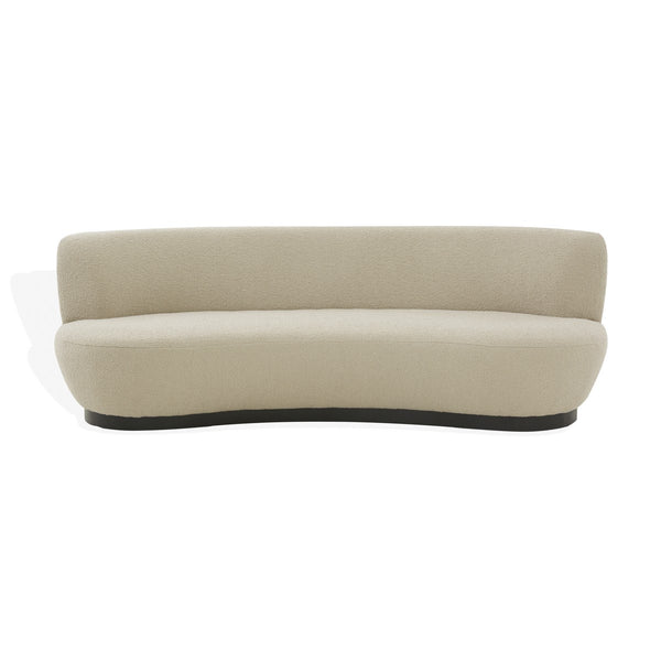 Safavieh Stevie Boucle Curved Back Sofa Oatmeal / Black SFV4766C