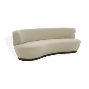 Safavieh Stevie Boucle Curved Back Sofa Oatmeal / Black SFV4766C