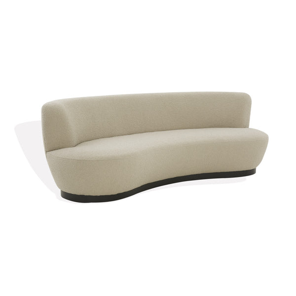 Safavieh Stevie Boucle Curved Back Sofa Oatmeal / Black SFV4766C