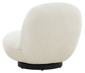 Safavieh STEVIE Boucle Accent Chair - Modern Elegance with Cozy Comfort for Stylish Living Room Decor Ivory SFV4767A