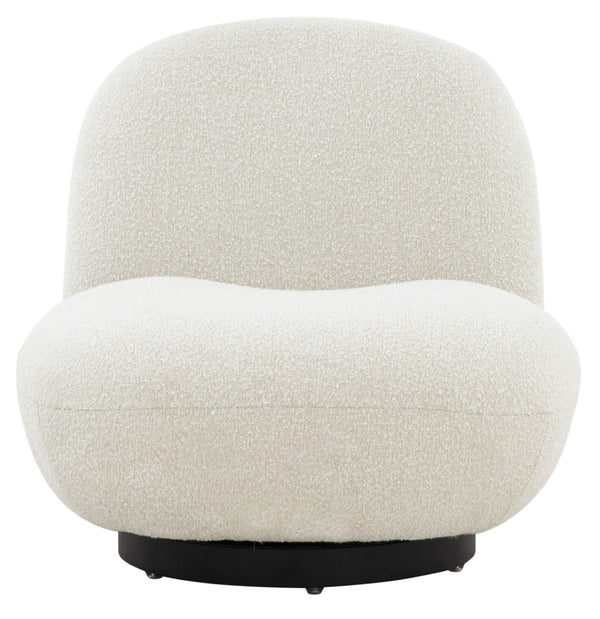 Safavieh STEVIE Boucle Accent Chair - Modern Elegance with Cozy Comfort for Stylish Living Room Decor Ivory SFV4767A