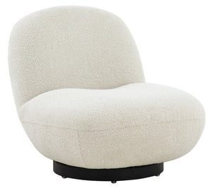 Safavieh STEVIE Boucle Accent Chair - Modern Elegance with Cozy Comfort for Stylish Living Room Decor Ivory SFV4767A