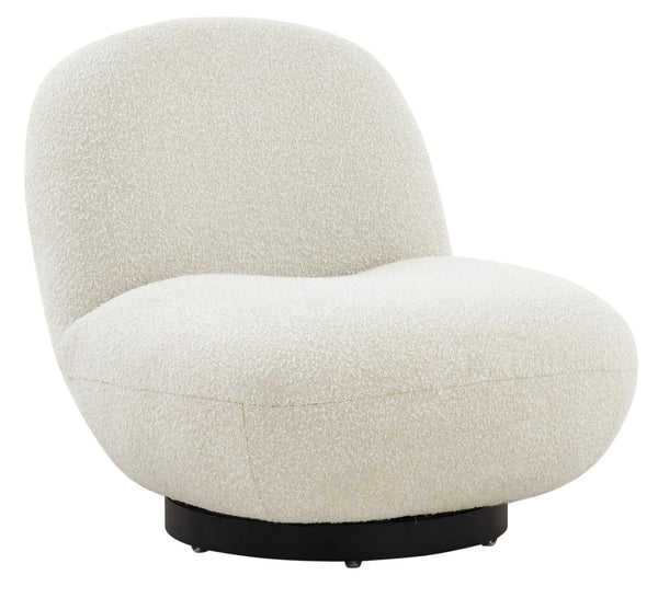 Safavieh STEVIE Boucle Accent Chair - Modern Elegance with Cozy Comfort for Stylish Living Room Decor Ivory SFV4767A