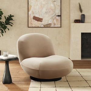 Safavieh STEVIE Boucle Accent Chair - Modern Elegance with Cozy Comfort for Stylish Living Room Decor Light Brown / Black SFV4767D