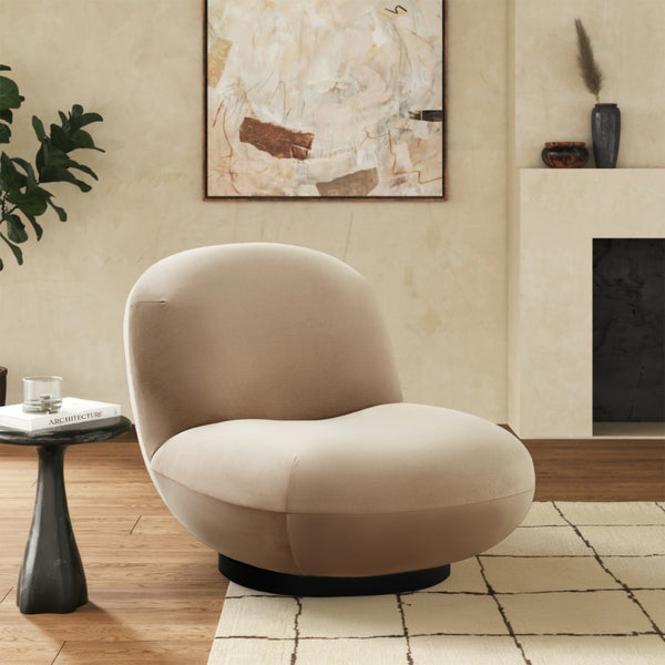 Safavieh STEVIE Boucle Accent Chair - Modern Elegance with Cozy Comfort for Stylish Living Room Decor Light Brown / Black SFV4767D