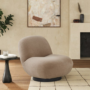 Safavieh STEVIE Boucle Accent Chair - Modern Elegance with Cozy Comfort for Stylish Living Room Decor Brown / Black SFV4767G