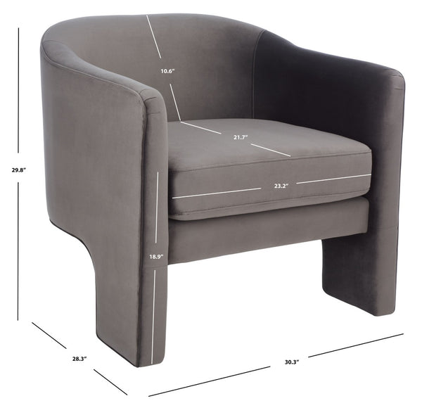 Safavieh LONDYN Boucle Accent Chair - Contemporary Comfort for Modern Living Spaces and Chic Interiors Dark Brown SFV4770A