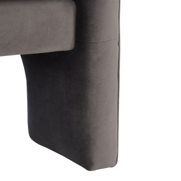 Safavieh LONDYN Boucle Accent Chair - Contemporary Comfort for Modern Living Spaces and Chic Interiors Dark Brown SFV4770A