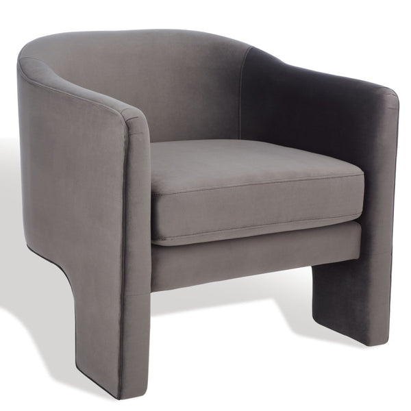 Safavieh LONDYN Boucle Accent Chair - Contemporary Comfort for Modern Living Spaces and Chic Interiors Dark Brown SFV4770A