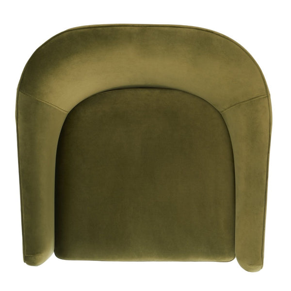 Safavieh LONDYN Boucle Accent Chair - Contemporary Comfort for Modern Living Spaces and Chic Interiors Olive Green SFV4770B